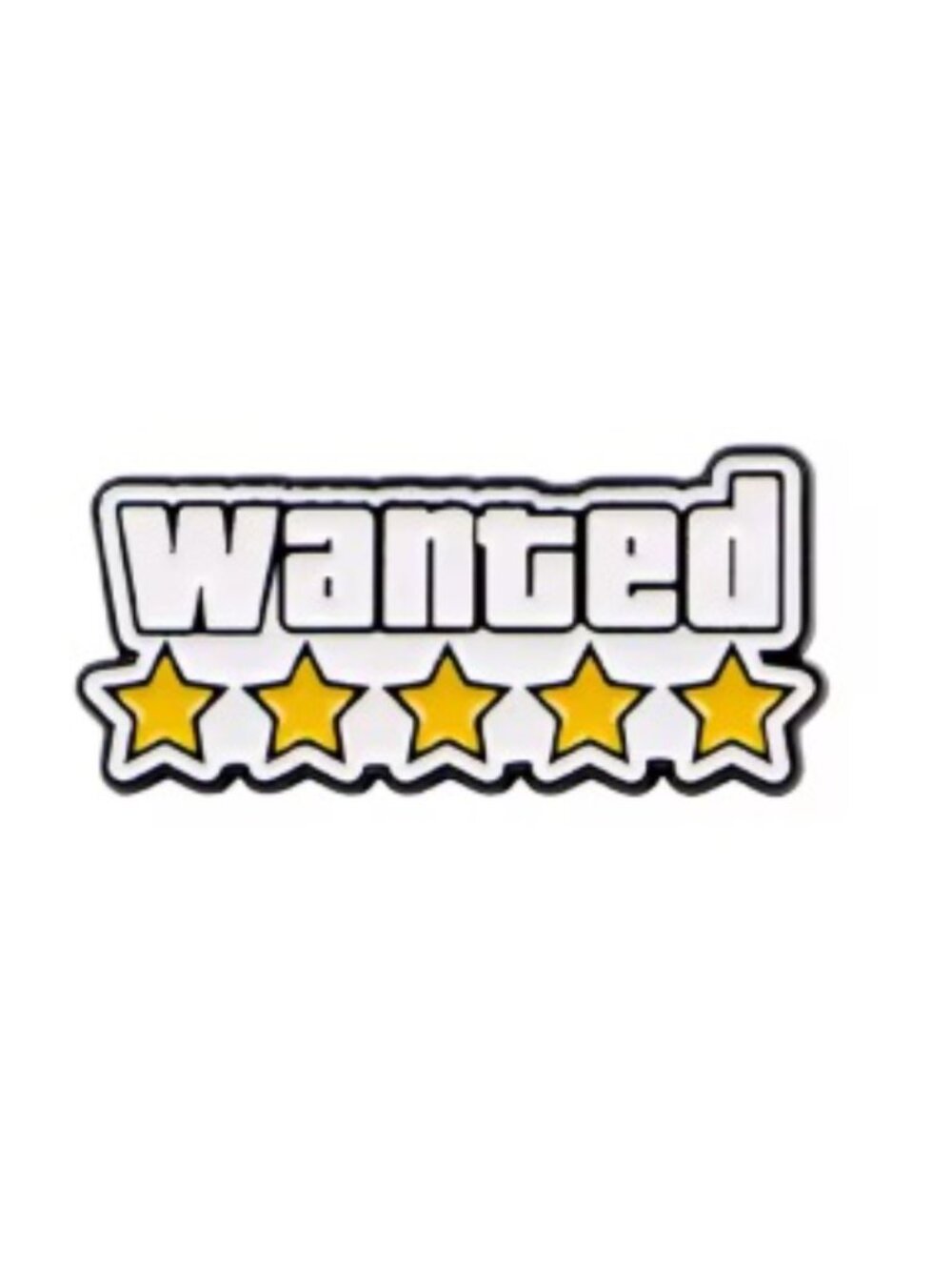 Grand Theft Auto GTA 5 Stars WANTED Iconic Video Game Meme Enamel Pin Brooch